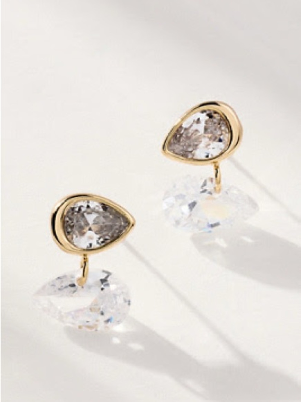 Anthropologie BEZEL TEARDROP EARRINGS
